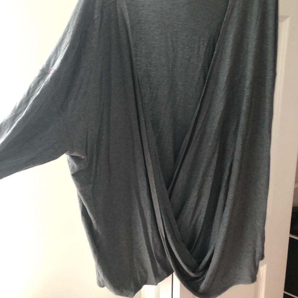 Zella grey wrap top